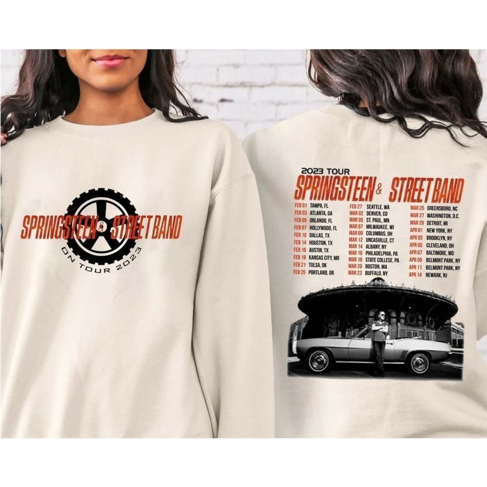 Bruce Springsteen 2023 Tour Shirt, E Street Band Tour, 2 Sided Sweatshirts